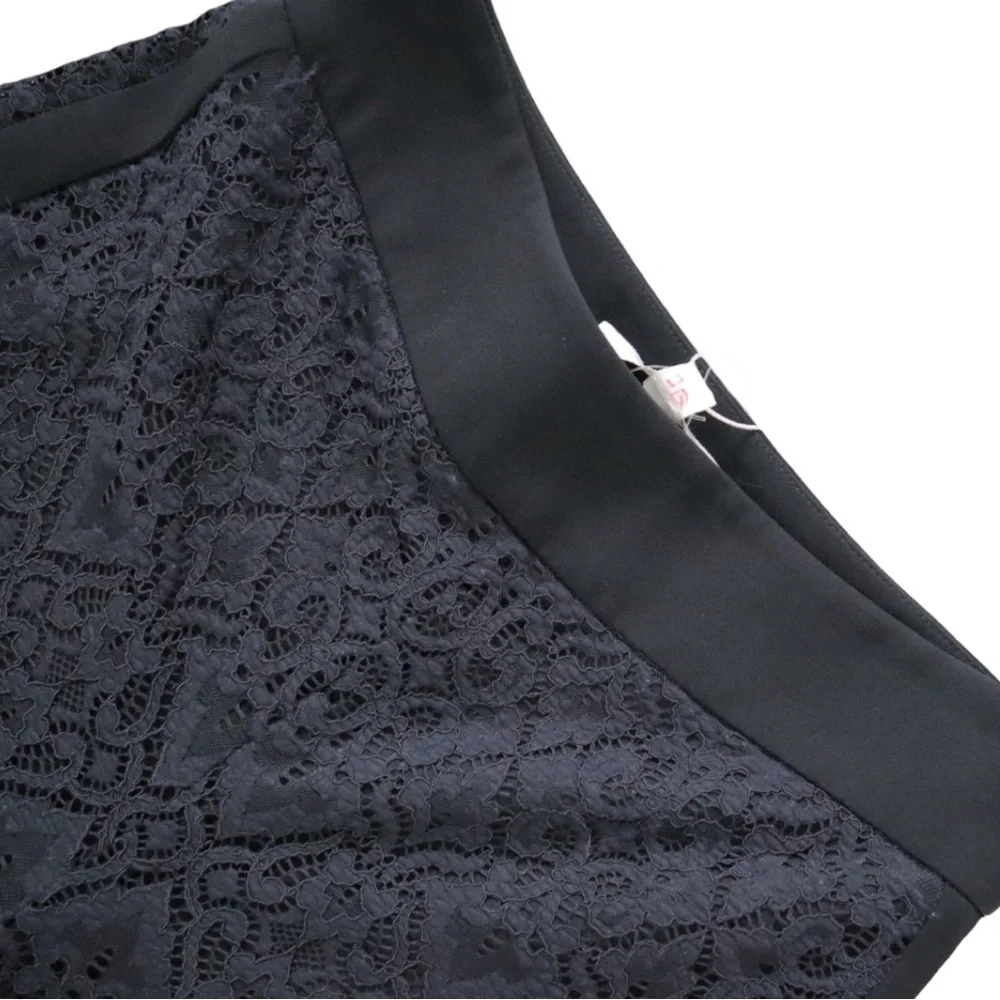 Jonathan Simkhai Suit Pants 4/S Women’s Lace High-Rise Straight Pants Black NWT - Picture 6 of 13